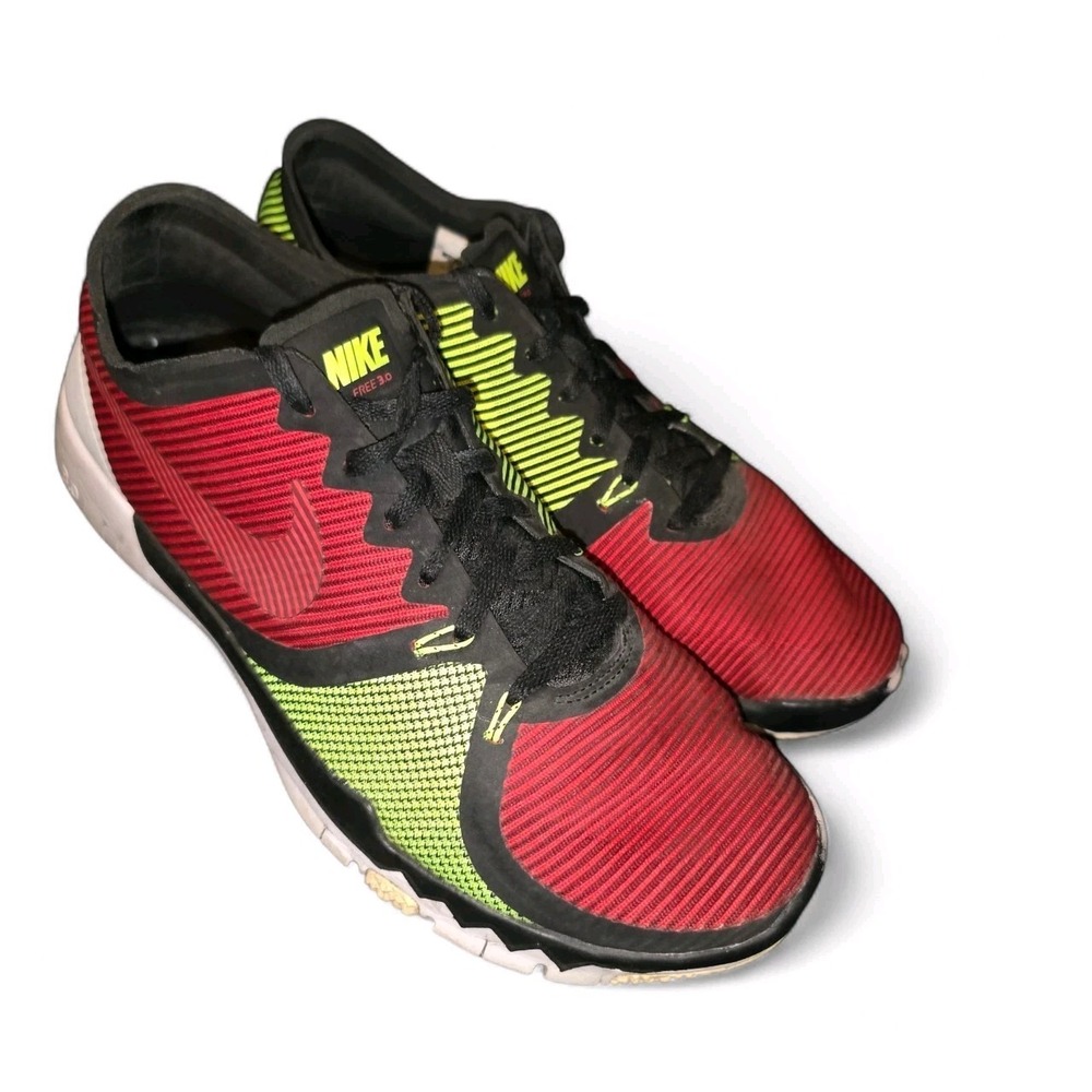 Nike Free Trainer 3.0 V4 Men's Size 9 Red Green Running Athletic Shoes 749361